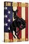 San Luis Obispo, California - Bronco and Star-Lantern Press-Stretched Canvas