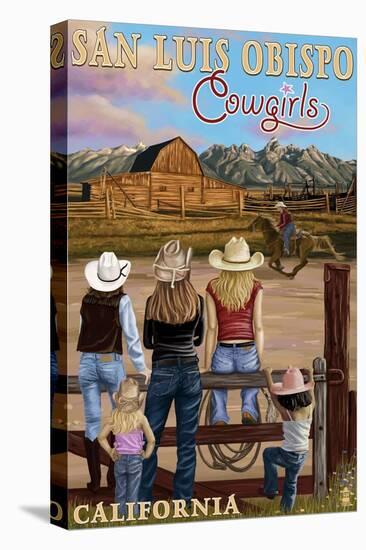 San Luis Obispo, California - Cowgirls-Lantern Press-Stretched Canvas