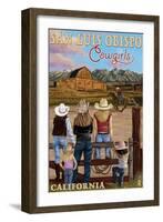 San Luis Obispo, California - Cowgirls-Lantern Press-Framed Art Print