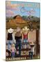 San Luis Obispo, California - Cowgirls-Lantern Press-Mounted Art Print