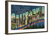 San Luis Obispo, California - Large Letter Scenes-Lantern Press-Framed Art Print