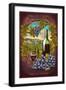 San Luis Obispo, California - Merlot-Lantern Press-Framed Art Print