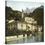 San Mamete (Italy), the Village on Lake Lugano, Circa 1890-Leon, Levy et Fils-Stretched Canvas