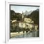 San Mamete (Italy), the Village on Lake Lugano, Circa 1890-Leon, Levy et Fils-Framed Photographic Print