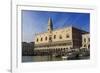 San Marco waterfront bathed in afternoon sun, Campanile and Doge's Palace, Venice, UNESCO World Her-Eleanor Scriven-Framed Photographic Print