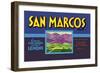 San Marcos Brand Lemons-null-Framed Art Print