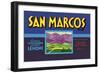 San Marcos Brand Lemons-null-Framed Art Print