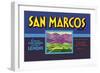 San Marcos Brand Lemons-null-Framed Art Print