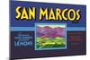 San Marcos Brand Lemons-null-Mounted Art Print