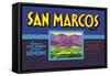 San Marcos Brand Lemons-null-Framed Stretched Canvas