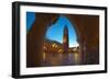 San Marcos Square at Night with Reflections, Venice, Italy-Terry Eggers-Framed Photographic Print