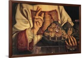 San Marino in Act of Blessing City Which He's Holding in His Hand-Giovanni Francesco Barbieri-Framed Giclee Print
