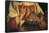 San Marino in Act of Blessing City Which He's Holding in His Hand-Giovanni Francesco Barbieri-Framed Stretched Canvas