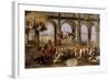 San Martino Monks in Naples Offering Thanks for Narrow Escape from 1656 Plague-Domenico Gargiulo-Framed Giclee Print