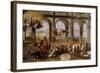 San Martino Monks in Naples Offering Thanks for Narrow Escape from 1656 Plague-Domenico Gargiulo-Framed Giclee Print