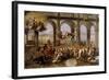 San Martino Monks in Naples Offering Thanks for Narrow Escape from 1656 Plague-Domenico Gargiulo-Framed Giclee Print