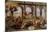 San Martino Monks in Naples Offering Thanks for Narrow Escape from 1656 Plague-Domenico Gargiulo-Mounted Giclee Print
