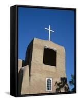 San Miguel Chapel Detail, Mission Church Built by Thalcala Indians, Rebuilt 1710, Santa Fe-Nedra Westwater-Framed Stretched Canvas