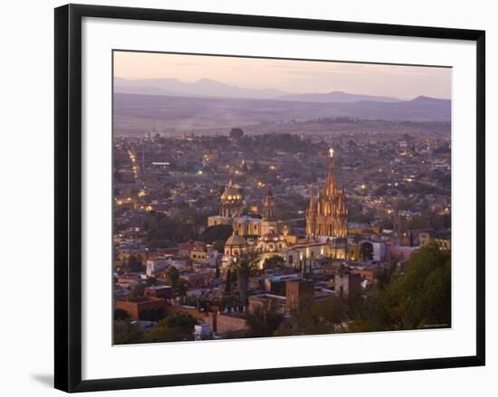 San Miguel de Allende and La Parroquia Church, Guanajuato State, Mexico-Peter Adams-Framed Photographic Print