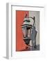 San Miguel De Allende, Mexico. Lantern and shadow on colorful buildings-Darrell Gulin-Framed Photographic Print