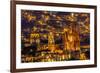 San Miguel de Allende, Mexico, Miramar Overlook Night, Parroquia Archangel Church-William Perry-Framed Premium Photographic Print