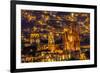 San Miguel de Allende, Mexico, Miramar Overlook Night, Parroquia Archangel Church-William Perry-Framed Premium Photographic Print