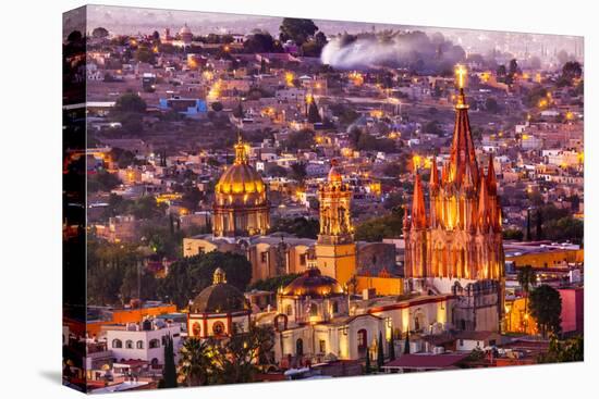 San Miguel de Allende, Mexico, Miramar, Overlook, Parroquia Archangel Church-William Perry-Stretched Canvas