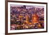 San Miguel de Allende, Mexico, Miramar, Overlook, Parroquia Archangel Church-William Perry-Framed Premium Photographic Print