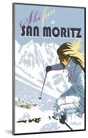 San Moritz - Dave Thompson Contemporary Travel Print-Dave Thompson-Mounted Giclee Print