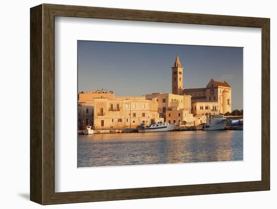 San Nicola Pellegrino Cathedral, at Sunrise, Harbour, Trani, Le Murge-Markus Lange-Framed Photographic Print