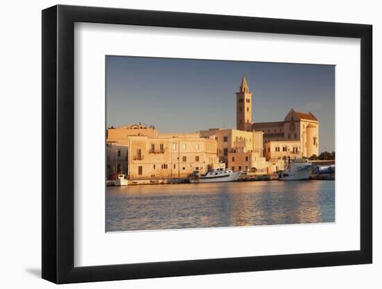 San Nicola Pellegrino Cathedral, at Sunrise, Harbour, Trani, Le Murge-Markus Lange-Framed Photographic Print