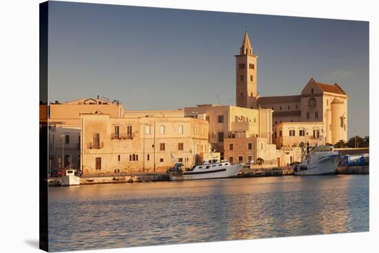 San Nicola Pellegrino Cathedral, at Sunrise, Harbour, Trani, Le Murge-Markus Lange-Stretched Canvas