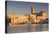 San Nicola Pellegrino Cathedral, at Sunrise, Harbour, Trani, Le Murge-Markus Lange-Stretched Canvas