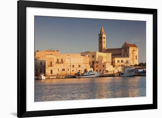 San Nicola Pellegrino Cathedral, at Sunrise, Harbour, Trani, Le Murge-Markus Lange-Framed Photographic Print