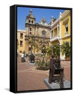 San Pedro Claver Church, Old Walled City District, Cartagena City, Bolivar State, Colombia-Richard Cummins-Framed Stretched Canvas