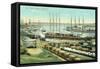 San Pedro Harbor, California-null-Framed Stretched Canvas