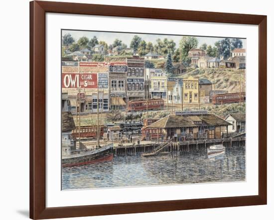 San Pedro Harbor-Stanton Manolakas-Framed Premium Giclee Print