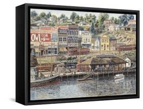 San Pedro Harbor-Stanton Manolakas-Framed Stretched Canvas