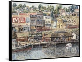 San Pedro Harbor-Stanton Manolakas-Framed Stretched Canvas