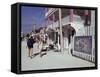 San Pedro Main Street, Ambergris Cay, Belize, Central America-Upperhall-Framed Stretched Canvas