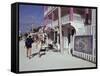San Pedro Main Street, Ambergris Cay, Belize, Central America-Upperhall-Framed Stretched Canvas