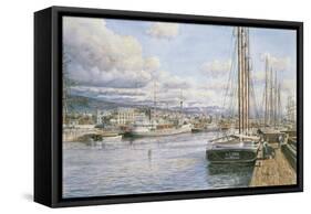 San Pedro Sunrise, Ca. 1913-Stanton Manolakas-Framed Stretched Canvas