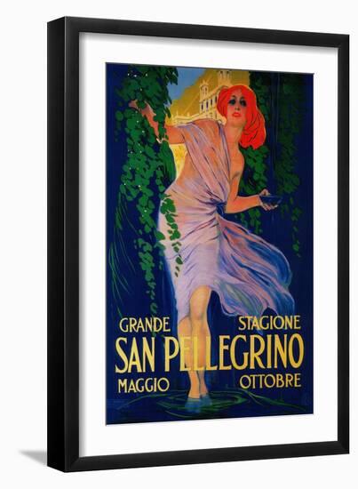San Pellegrino Vintage Poster - Europe-Lantern Press-Framed Premium Giclee Print