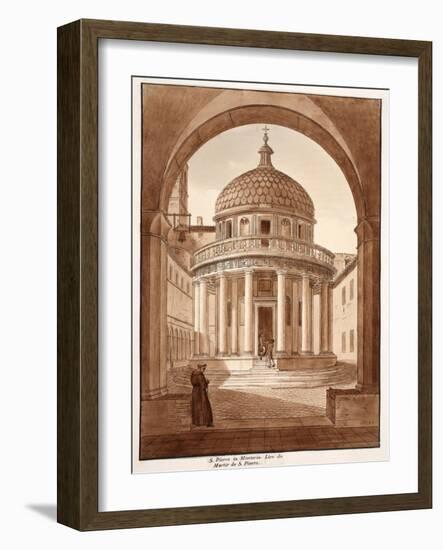 San Pietro in Montorio, the Site of St. Peter's Martyrdom, 1833-Agostino Tofanelli-Framed Giclee Print