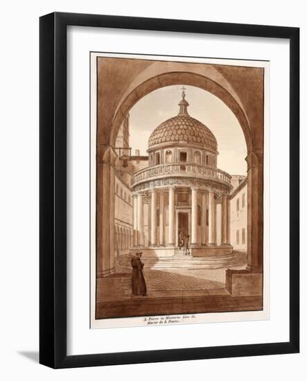 San Pietro in Montorio, the Site of St. Peter's Martyrdom, 1833-Agostino Tofanelli-Framed Giclee Print