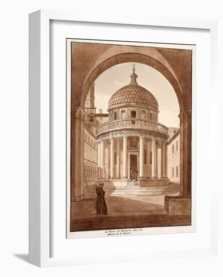 San Pietro in Montorio, the Site of St. Peter's Martyrdom, 1833-Agostino Tofanelli-Framed Giclee Print