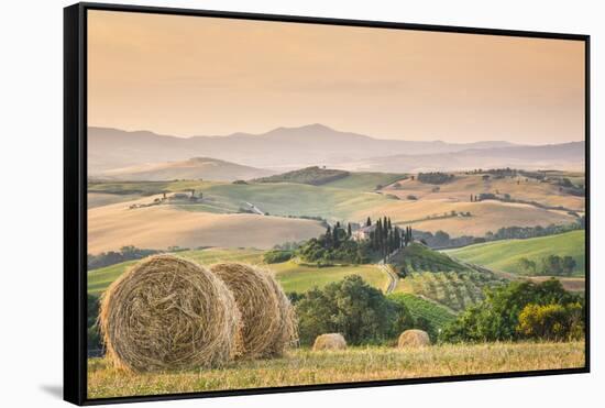 San Quirico d'Orcia, Val d'Orcia, Tuscany, Italy-ClickAlps-Framed Stretched Canvas