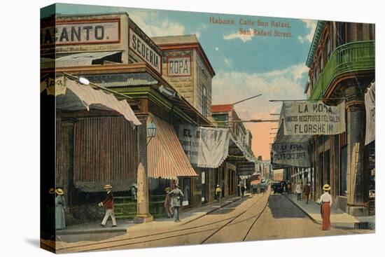 San Rafael Street, Havana, Cuba, C1910-null-Stretched Canvas