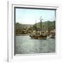 San Remo (Italy), Boats in the Port, Seen from the Jetty, Circa 1895-Leon, Levy et Fils-Framed Photographic Print