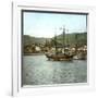 San Remo (Italy), Boats in the Port, Seen from the Jetty, Circa 1895-Leon, Levy et Fils-Framed Photographic Print